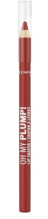 Rimmel London Oh My Plump! Lip Shaper, Matita Labbra ricca di Peptidi, Ultra cremosa, No transfer, 1,2g, 080 Baddie