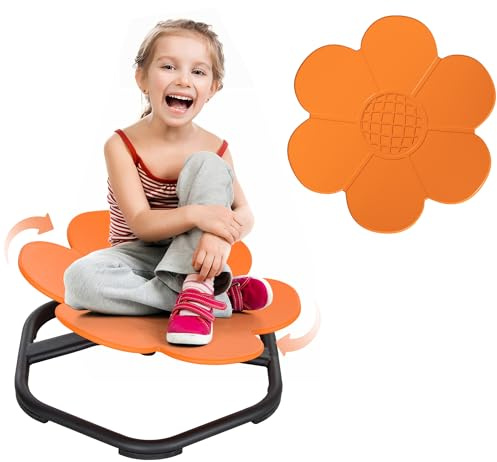 AIYAPLAY Chaise sensorielle pour enfant - Chaise pivotante pour autisme - Siège d'entraînement sensoriel - Siège d'entraînement - Carrousel - Chaise pivotante sensorielle - Assise et rotation