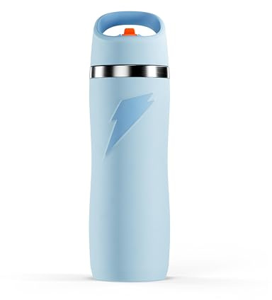 Gatorade 'Overtime' 32oz Stainless Steel Water Bottle, Straw Cap, Light Blue