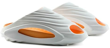 XYNM Pantofole da Donna per Esterni Coppia di Spiaggia Scarpe Estate Sandali Design Suola Spessa-Arancia Bianca-44-45