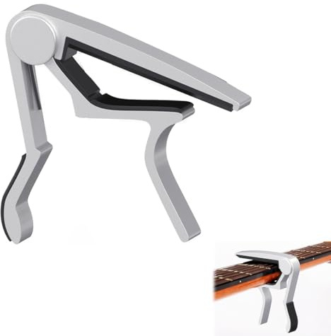 Quesuc Kapodaster, Capo Gitarre, Kapodaster Für Gitarre,Trigger Kapodaster Für Akustische E-Gitarren Und Ukulele, Material Kunststoff(Weiß)
