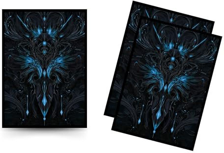 Sammelkartenhüllen, 100 Stück, strukturierte matte Rückseite und transparente Vorderseite (66 x 92 mm), passend für Standardkarten, MTG, Sport- und Sammlerdecks - Frostbound Arcana