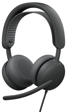 Logitech Zone Wired 2 – brusreducerande headset med anpassningsbar hybrid-ANC, USB-C med USB-A adapter - Grafit