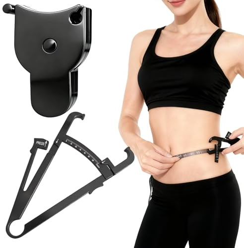 Adipometro e Nastro Di Misurazione,Plicometro a Pinza il Grasso Corporeo,Set Misuratore per il della Percentuale di Grasso Del Corpo,Ideale per la Fitness,Facile da Usare