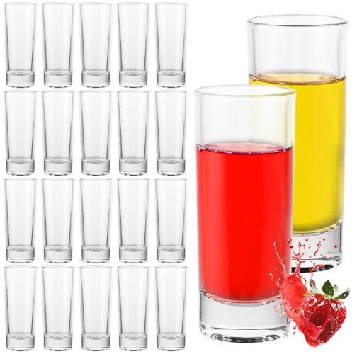 LDHHYH Shot Glasses Pack of 24, 60 ml Shot Glasses Set for Tequila, Vodka & Digestif, Classic Short for Weddings and Celebrations, 4 x 10.2 cm