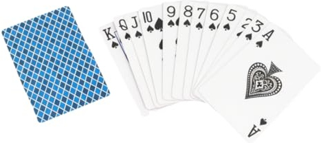 TC Toys - STANDARD Size Playing Cards PLASTIC COATED Deck | Durable, Water-Resistant Cards for Poker, Solitaire, Family Games & Party Favors (1 Pack)
