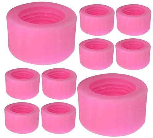 GARVALON Stampo in Silicone Alimentare 3D per Macaron Set 10 Pezzi Stampi per Biscotti e Cupcake al Cioccolato Adatto per Decorazioni di Torte Candele Fai da Te e Progetti Creativi di