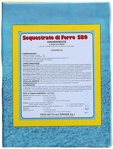 Vialca SEQUESTRATO di Ferro S80 kg.5 CONCIME in GRANULI IDROSOLUBILI chelato di Ferro