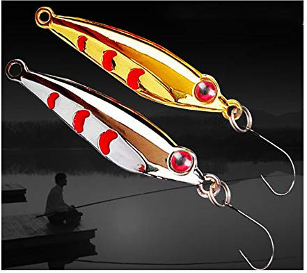 FJSC 30Pcs Spinner Spoon Metal Esche Esche da Pesca Paillettes Cucchiaio Crankbait Esche per Bass Trota Persico Luccio Rotante Accessori per La Pesca 4,5 g / 4 cm