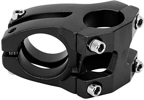 Cuque Verrückter Mountainbike-Vorbau, Lenker- 25,4 mm eloxierter Sandstrahlprozess Einfache Installation für Rennräder(Black)