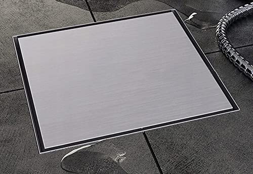 MCH Duschablauf - Badablauf - Bodenablauf in Edelstahl-150x150mm-DN50 - Siphon mit Geruchsstop (Abdeckrost Edelstahl gebürstet)
