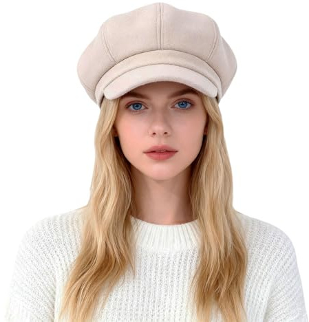 Idopy Damen Retro Peaked Ivy Newsboy Paperboy Baker Boy Beanie Gatsby Cabbie Painter Cap Hüte