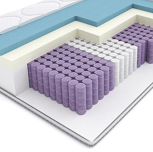 mr mattress Taschenschaummatratze 140x200 Puls, abziehbarer Probiotex-Bezug, 7 Härtezonen, Multipocket-Federn, thermoelastischer Visco-Schaum, einseitige Matratze