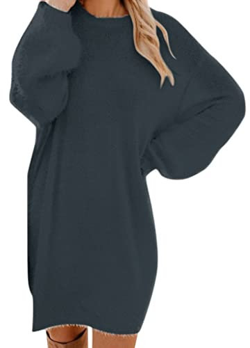 Cocila Abito da Cerimonia Donna Curvy Svasato Lungo Estivo Fucsia Elegante - Offerte del Giorno Lampo (Grey, XXXL)