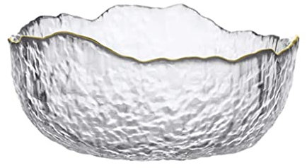 Ciotola for zuppiera con motivo a martello, piatto da frutta in vetro, salotto, tavolino, casa, insalatiera di cristallo, nordica, creativa, moderna, for frutta, insalatiera di verdure (Color : A2pc