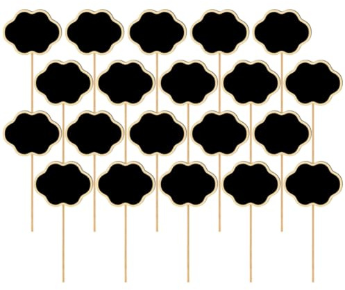 NOLITOY 20pcs Mini Chalkboard Signs for Garden Cloud Shaped Blackboard Markers for Plants Creative Message Board Toppers for Weddings and Parties Lightweight Garden Decoration Tags
