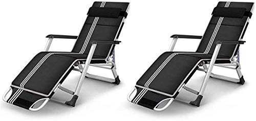 Set mit 2 leichten, faltbaren Gartenstühlen, Schwerelosigkeits-Lounge-Sessel, Liege-Loungesessel, klappbarer Garten-Loungesessel, Büro-Loungesessel, Balkon, Nickerchen, Freizeit, Nickerchen,