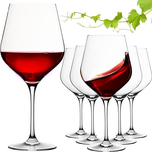 IMPERIAL glass Große Rotweingläser 920ml Set 6-Teilig 'Sydney' Burgundergläser aus Crystalline Glas Weinglas Spülmaschinenfest