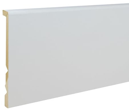PROVISTON Surplinthe 22 x 133 x 2440 mm MDF Prépeinte Plinthe universelle lot de 6