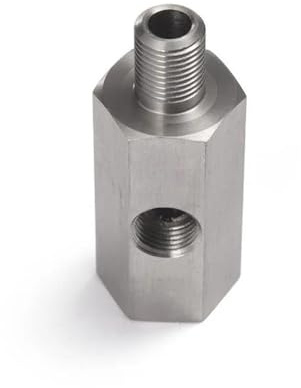 Sauerstoffsensor Seitliche Löcher 1/8 NPT Weibliche Zu M12 M10 M14 1/8NPT 1/4NPT Öldruck Sensor Stecker Feed Linie Gauge T Adapter Edelstahl Regelsonde(M14X1.5)