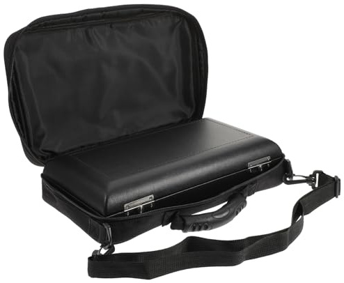 Tragbare Oboenbox aus PU Leder, 1 Satz, Schwarz | Innenfach Design, mit Canvas Tasche, zum Tragen und Aufbewahren der Oboe, Einfache Form