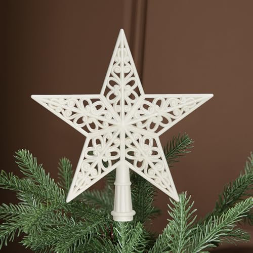 QIURUYUE Weihnachtsbaumspitze Stern, Christbaumspitze Baumspitze Spitze Aufstecker für Tannenbaum Tannenbaumspitze Weihnachtsbaum Weihnachte