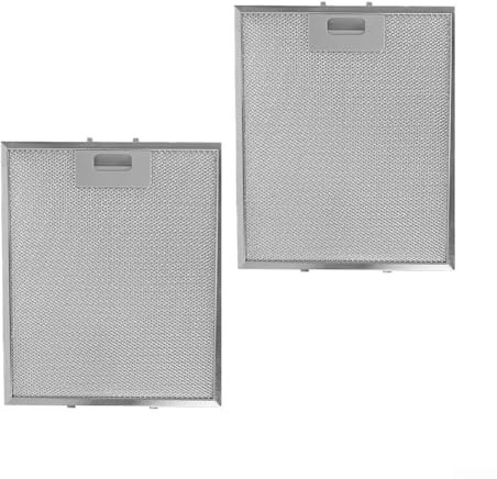 HEBEOT 2 x Metallgitter-Filter, Metall-Fettfilter, Dunstabzugshaube, Metall-Fettfilter für Rangemaster Dunstabzugshaube, 300 x 250 mm, Silberfilter