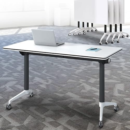 Konferenzraumtisch - 4-teiliger klappbarer Konferenztisch, moderner Konferenzraumtisch, Konferenztische, Büro-Schulungstisch, mobiler Klapptisch mit Lenkrollen (29,5 x 19,7 x 2