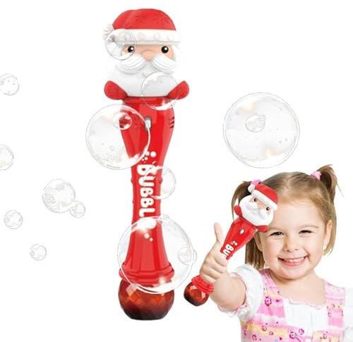 Bubble Blower, Weihnachtsmann Seifenblasenstab Mit Lichtern Und Musik, Weihnachten Seifenblasenmaschine Spielzeug Für Kinder