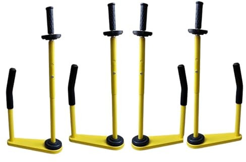 4er Set - Stretchfolienabroller für Verpackung - Ergonomischer Profi Handabroller für Stretchfolie, passend für 30-50 cm Folienbreite, robust & langlebig - Abrollgerät für Palettenverpackung, Umzug