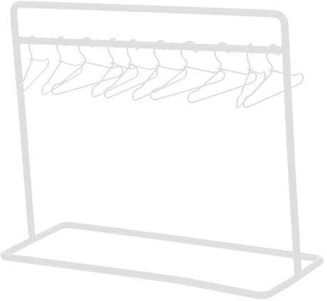 Warmhm 1 Satz Mini-aufhänger Puppenbett Mädchen Bausatz Tragehilfe Für Babypuppen Schließfach Miniatur Kommode Laufstall Für Babypuppen Puppenkleiderständer Mit Kleiderbügeln Weiß Eisen