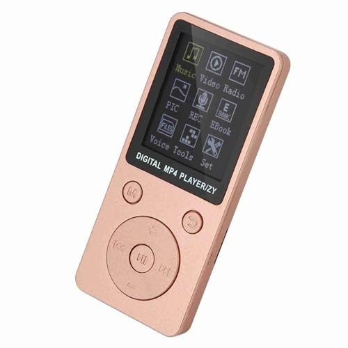 MP4 Card Player Portable Support 32 GB with Music Player MP4 Headphones for the Home Travel Office That Works on Foot (Rose Gold)