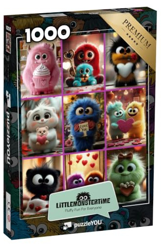 puzzleYOU: Puzzle 1000 Teile „LITTLEMONSTERTIME: Collage: Love You“
