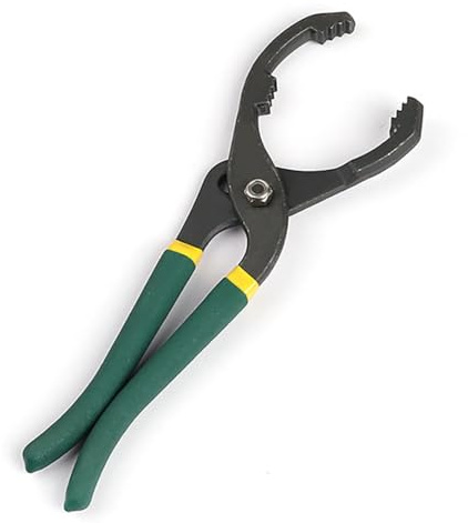 Zbozzba Pinza per filtro dell'olio, strumento di rimozione del filtro dell'olio, 24 cm, chiave per filtro dell'olio, per moto, auto, da Ø 40 mm a Ø 150 mm