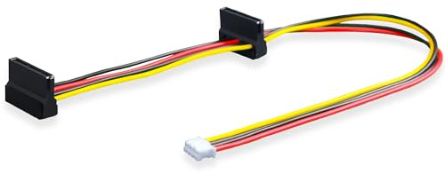 ELFJMZP PH2.0 - Cable de alimentación de 4 pines a SATA de 15 pines hembra para placa base ITX, HDD, SSD, DVD-ROM