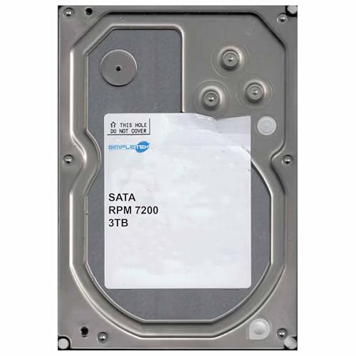 SIMPLETEK - HDD interno 3,5 de 3TB | SATA III - 7200RPM - Caché 64MB | Disco duro para NAS, PC, servidor y escritorio (reacondicionado)
