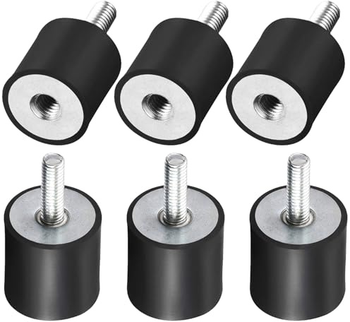 6 x M8 Stoßdämpfer, M8 Gummipuffer Schwingungsdämpfer M8, Anti-Vibration Stoßdämpfer Silentblock Gummi-Metallpuffer für Benzinmotoren Wasserpumpen Bootsspulen