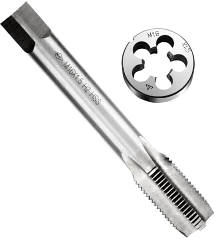 Juego de Terrajas y Machos M16*1.5mm,Troqueles Métricos,Juego de Herramientas Manuales para Cortar