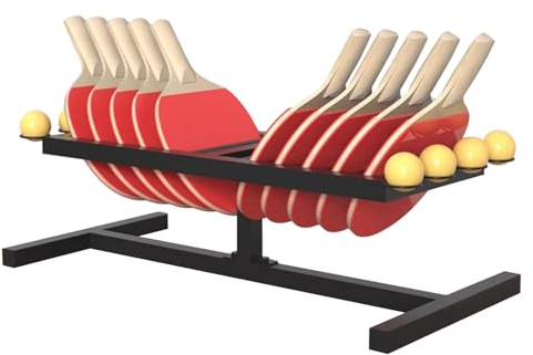 Tischtennisnetze 10 Tischtennisschläger-Display-Desktop-Ständer, Tragbares 8 Ping-Pong-Metak-Aufbewahrungsregal Für Büro, Pausenraum, Zuhause, Wohnung, Kinder-Erwachsene-Tennis- Und Schläger-Sportausr