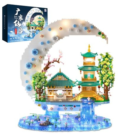 Palais Guanghan Construction Maquette Set, 3060 PCS Mini Blocs Jeu de maquettes, MOC Modulaire Maison Architecture Blocs pour Adolescent et Adultes, Non Compatible avec Marques Grand Public