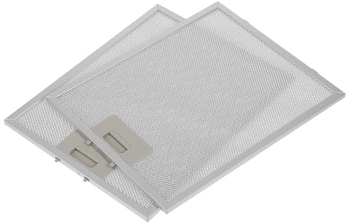 COMPUKAS 2 Pezzi Filtro in Alluminio per Cappa da Cucina, Facile Installazione, Struttura Robusta, per Uso Domestico nella Cucina, Colore Bianco
