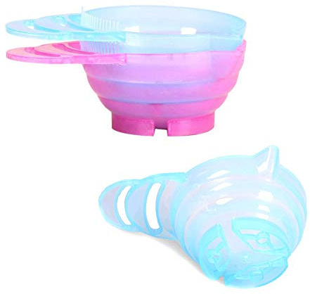 3PCS Plastic Hair Dye Tint Bowl Professional Beauty Salon Hairdresser Coloring Bowl DIY Hair Essence Treatment Special Bowl of Hair Oil Salon Dedicated Dyeing Tools Color Random