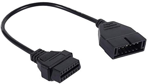 Keenso Auto Diagnosekabel, OBD1 12 Pins auf OBD2 16 Pins Adapterkabel Diagnose OBD II Adapter Scanner Kabelstecker