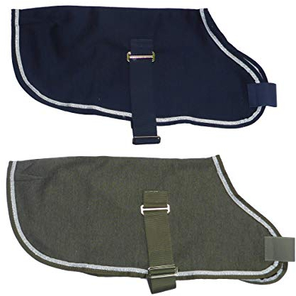 Eskadron Hundemantel Jersey Melange Bonded in Martini-Olive oder Navy, Größe:M, Farbe :Navy
