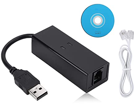 Modem de données, USB 2.0 Externe Dial Up Voice Fax Data Modem Fit 56K Vitesses de téléchargement Prend en Charge l'identification de l'appelant pour XP