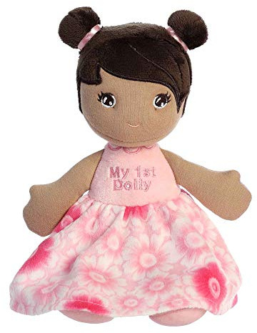 Aurora® Elegant My First Dolly Baby Stuffed Doll - Imaginative Play - Stylish Companions - Pink 12.5 Inches