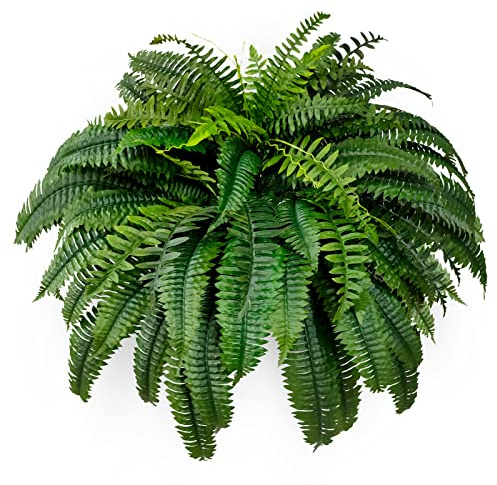 BANNINEO Single Silky Artificial Boston Fern Bush, 48Inch Artificial Plants, Suitable for Decorating Office, Patio, Living Room Faux Greenery, 88Branches…