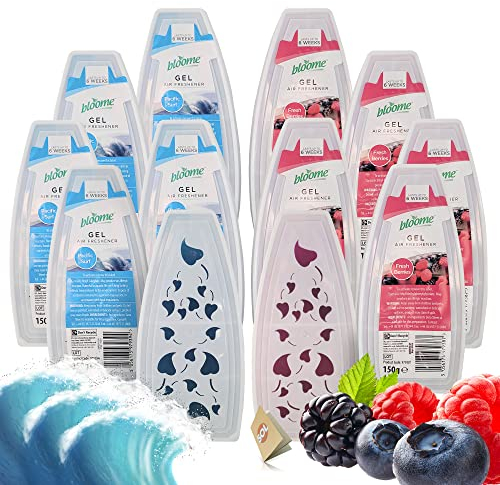 SOL 12pk Gel Air Fresheners for Home Pacific Surf & Fresh Berries Boat | Room Fresheners for Home Odour Eliminator | Bathroom Air Freshener, Room Air Freshner, Toilet Air Fresheners
