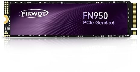 Fikwot FN950 2TB M.2 PCIe Gen4 Internes Solid State Drive mit Graphene Kühlaufkleber - Bis zu 4800 MB/s, Dynamischer SLC Cache, Kompatibel mit Laptops und PC Desktops Festkörper-Laufwerk
