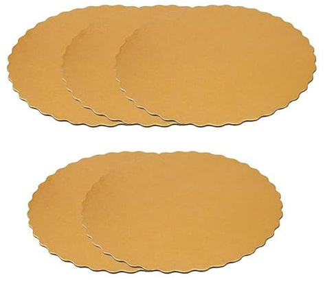 5 pezzi sottotorta rotondo vassoio da dessert base per torta dorata in cartone base per torta di compleanno per matrimonio accessori da cucina strumenti per torta-40 cm